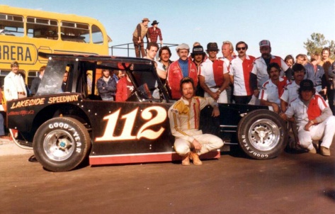 Gary Balough poses not only with a car he was proud of, but more so a cast and crew of all stars that worked hard as a team. John Gallant Sr. photo, John Gallant Jr. collection.