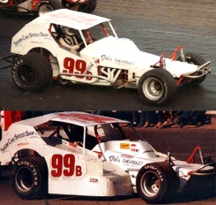 (Above) Geoff Bodine time trialed 22nd on Wednesday. (Below) On Friday after he and Billy Taylor's revamp, Bodine was second quick. Bob Scott photos.